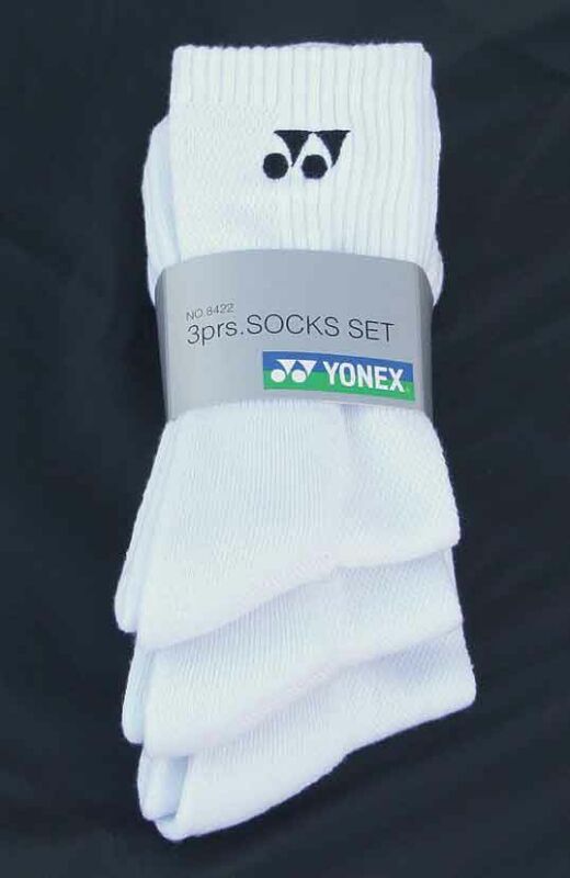 YONEX Socken 8422 3er Pack weiss Sportsocken Badminton Tennis Top Qalität SALE 