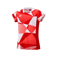YONEX Womens Crew Neck Shirt Tournament  tango red