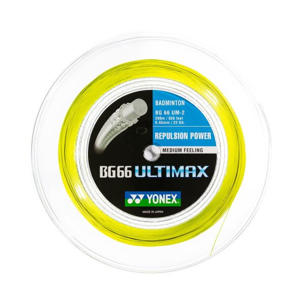 YONEX BG 66 Ultimax Coil yellow 200m