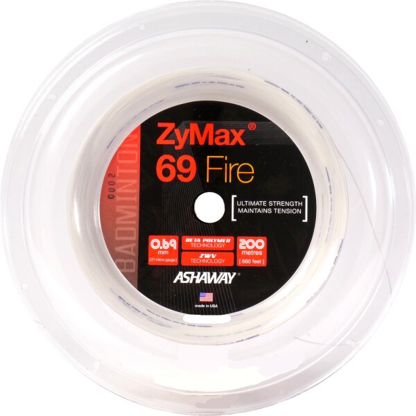 VICTOR ASHAWAY Zymax 69 fire white 200m Rolle