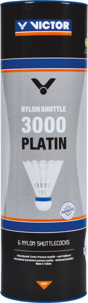 VICTOR 3000 Platin Nylonshuttle Speed: blue/middle Korb: gelb